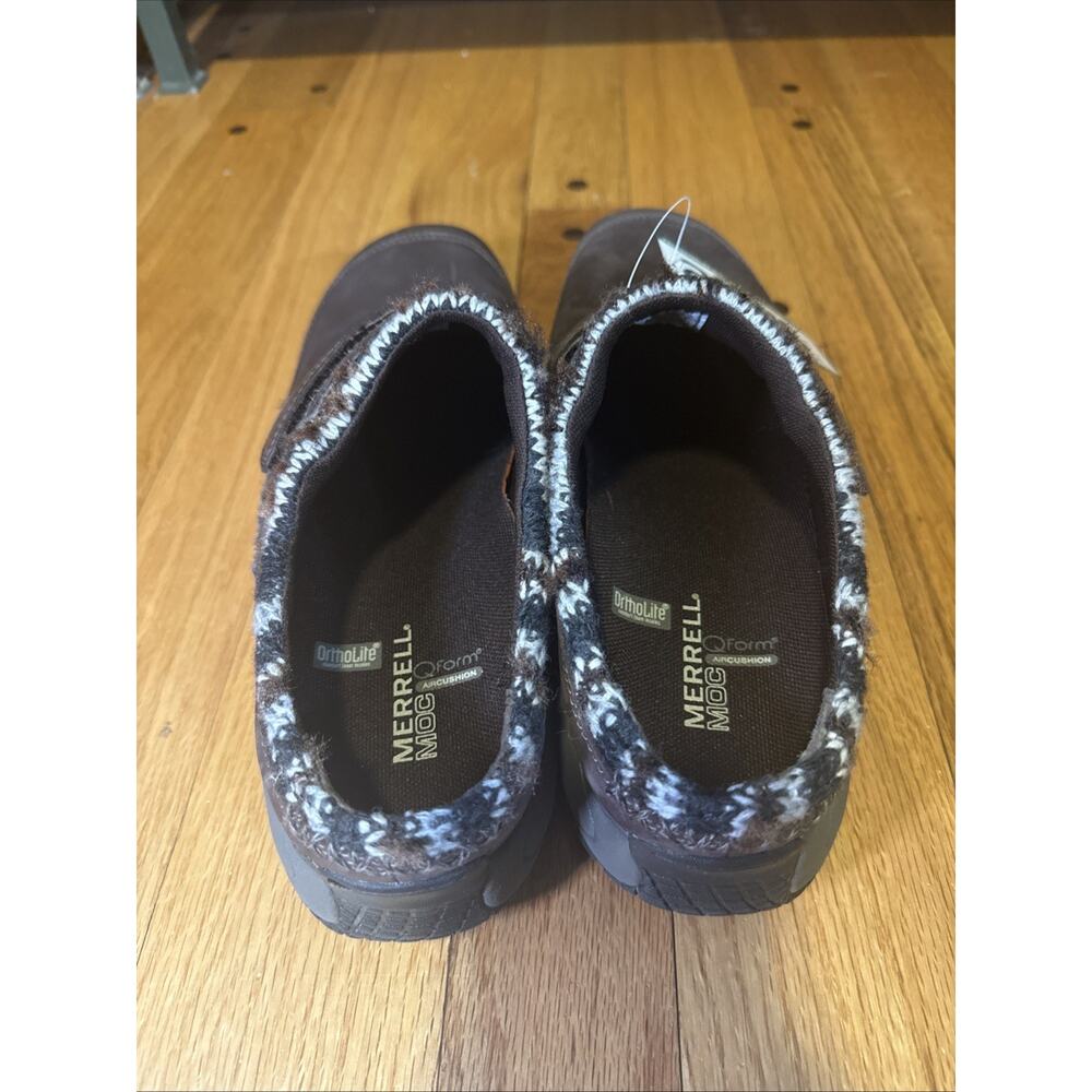 NEW Merrell Shoes Womens Size 9.5 Encore Scoop Coffee Suede Clog Mule Slip On - Picture 3 of 8